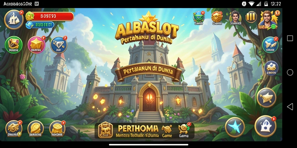 Tampilan gameplay ALBASLOT yang seru dengan strategi menara yang menantang.