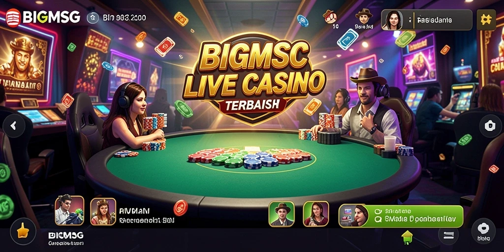 Screenshot gameplay Live Casino BIGMSG dengan dealer profesional dan pengalaman yang menarik.