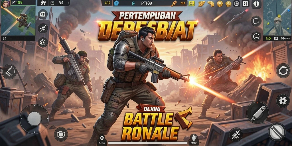 Gameplay PT89 yang mendebarkan dalam arena pertarungan Battle Royale.