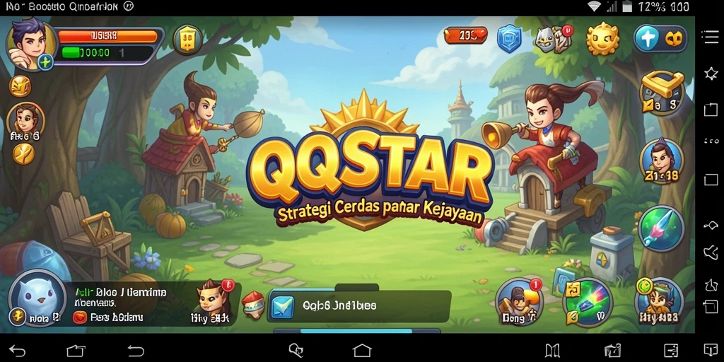 Tampilan gameplay QQSTAR yang mendebarkan dan strategis.