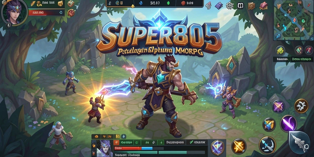 Screenshot gameplay SUPER805 menampilkan aksi seru dalam petualangan MMORPG.